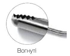 Лезо шейверне, вогнуте, 40град., стерильне, подвійне зазубрення, діам. 4мм